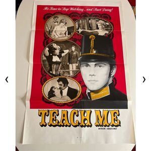 Vintage Teach Me Original Movie Poster 1974 40 X 27 Planer Adam’s Schuberth